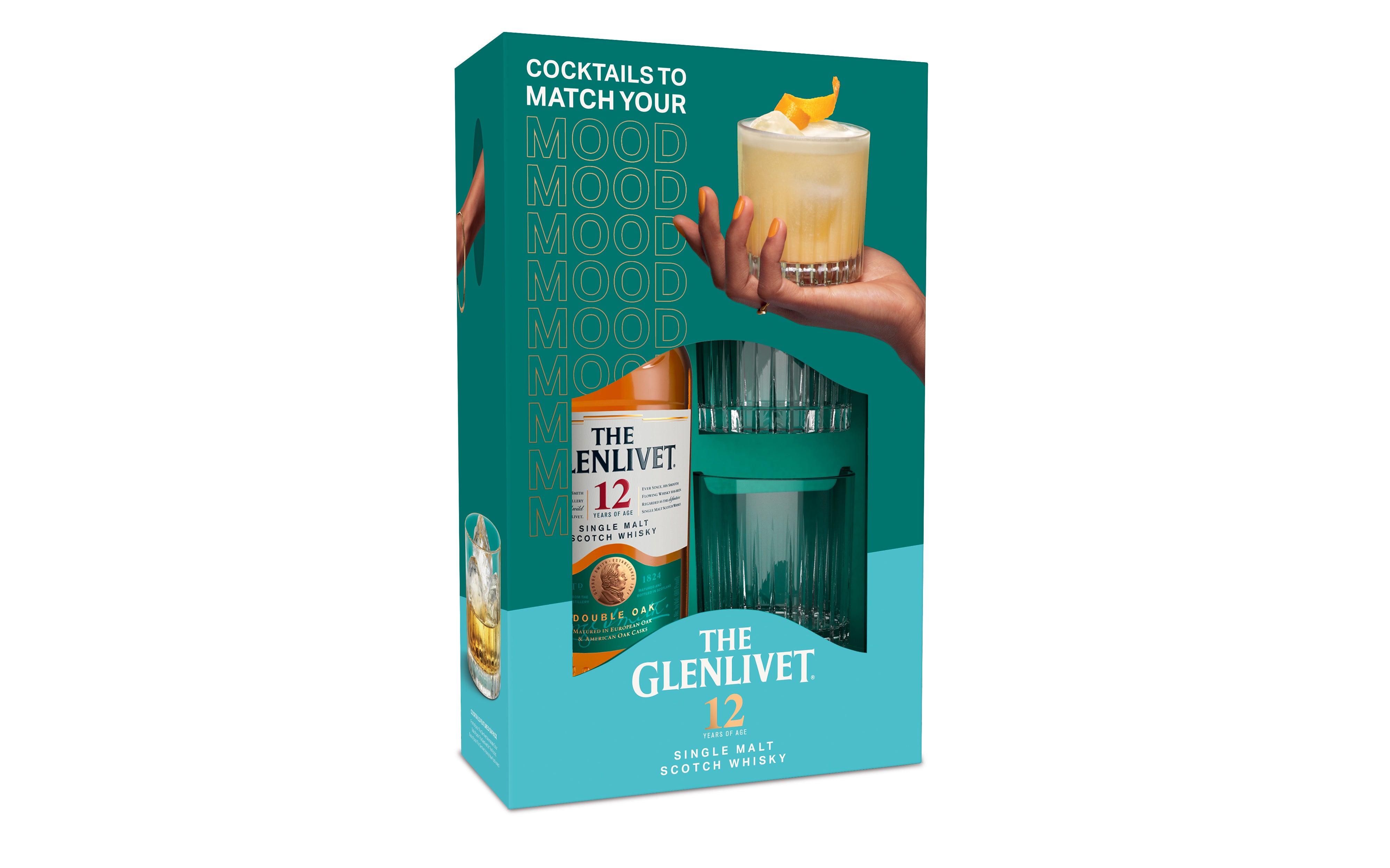 The Glenlivet 12YO 70cl + 2 glasses Scott Home Delivery