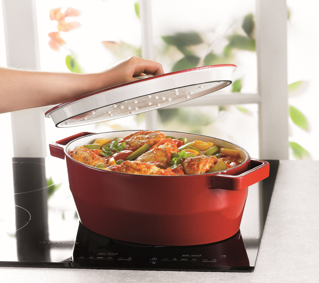 Pyrex Slow Cooker Cast Iron Oval Casserole 6L