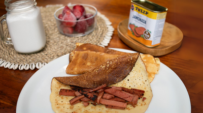 🍓Idée de Goûter : Crêpes avec Tulip Grillé et Fruits Frais
