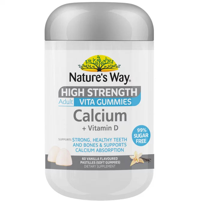 Nature's Way High Strength Adult Gummies Calcium + Vitamin D (60 gummies)