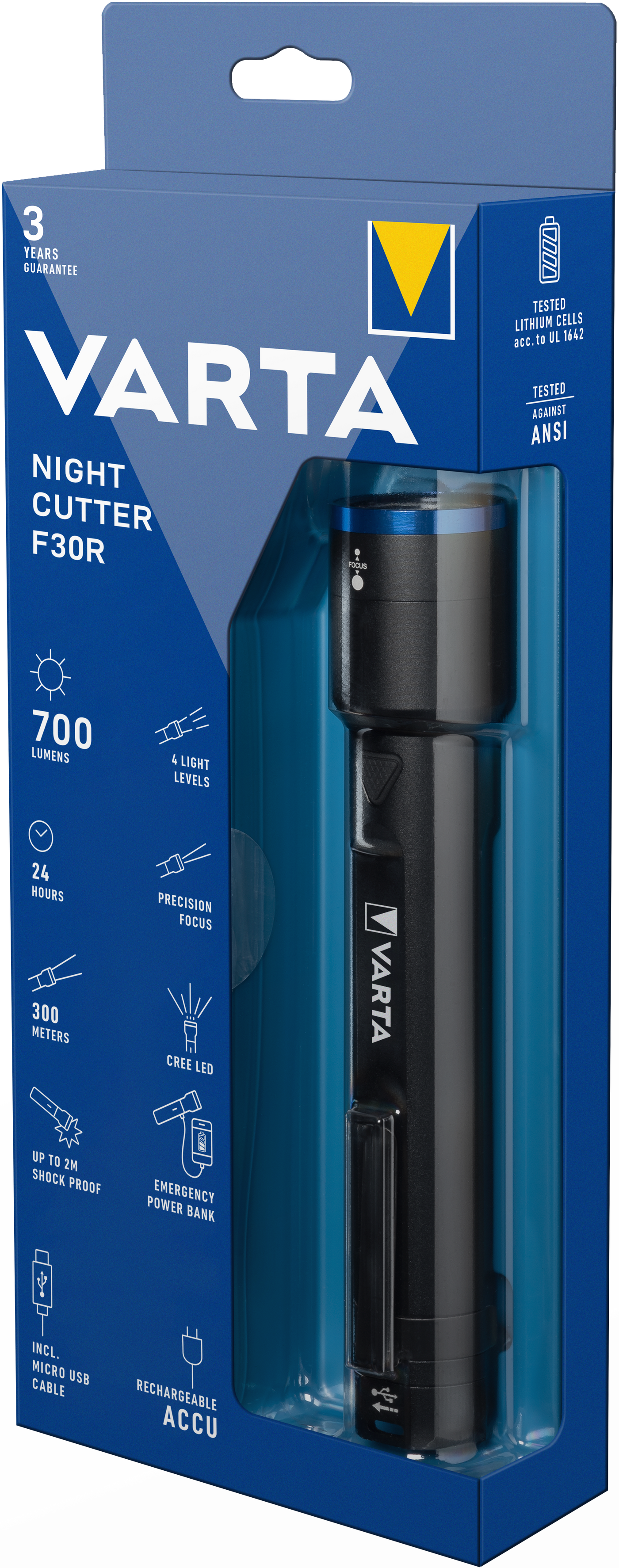 Varta 18901 Night Cutter F30R Rechargeable