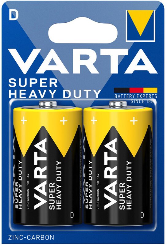 Varta Super Heavy Duty 2020 - (2xD batteries)