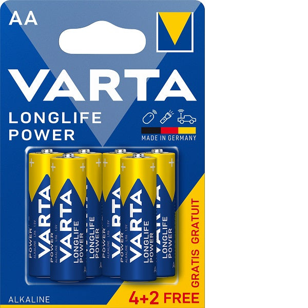 Varta Longlife Power 4906 - AA 6 batteries (4+2 free)