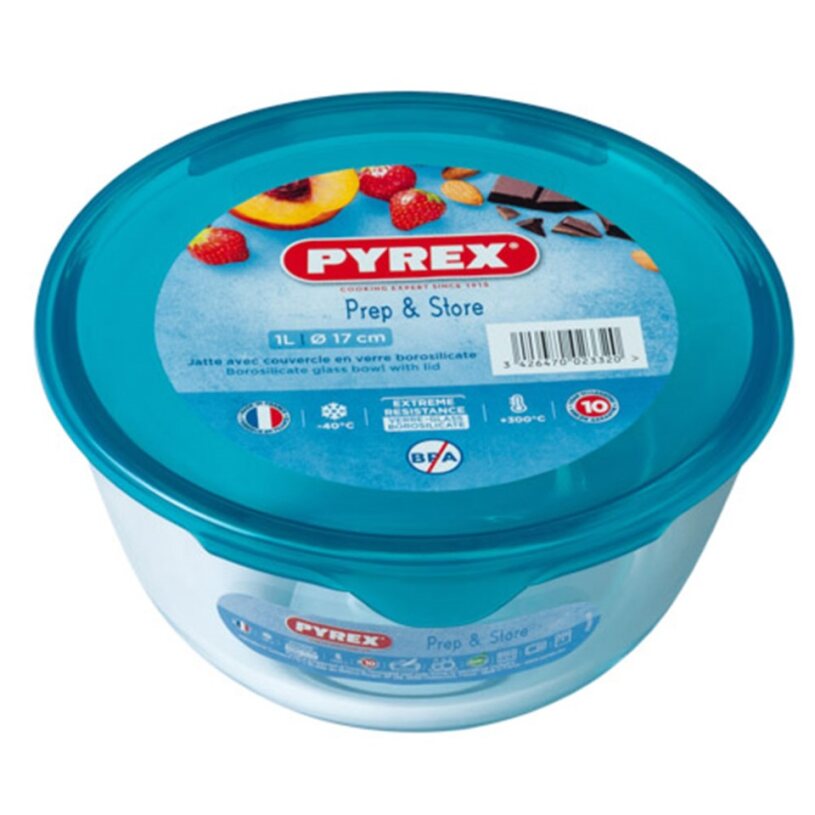 Pyrex Prep and Store Mixing Bowl 1L With Lid 16 cm 1L
