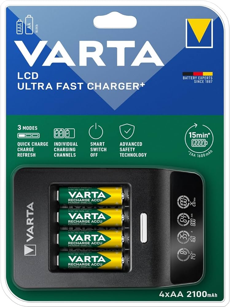 Varta LCD Universal Charger - Includes Batteries