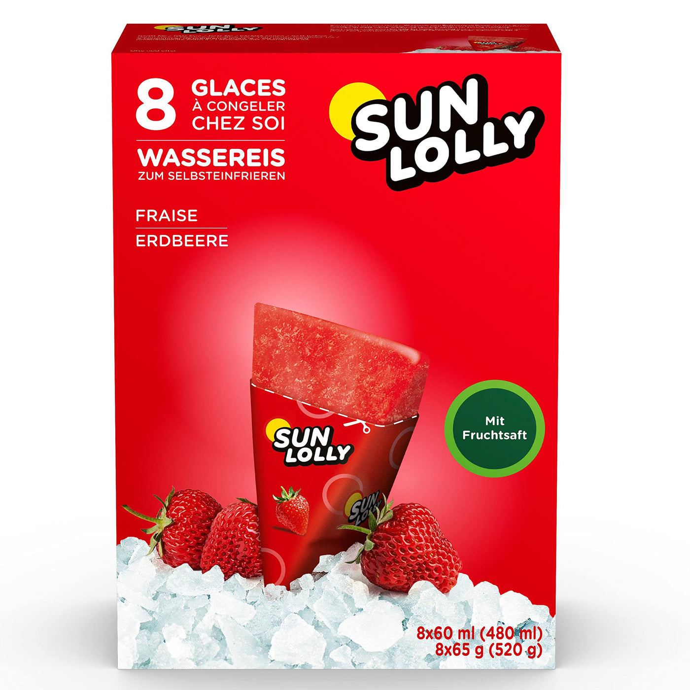 Sun Lolly Strawberry  (8 pieces- 60ml)