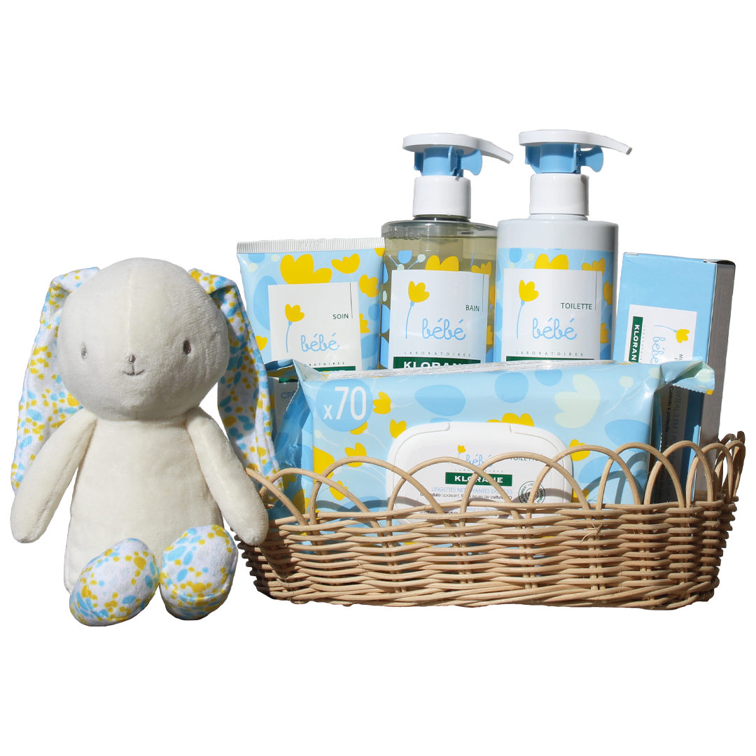 Klorane Bébé - Panier Cadeau Bébé (5 Produits + 1 Cadeau)