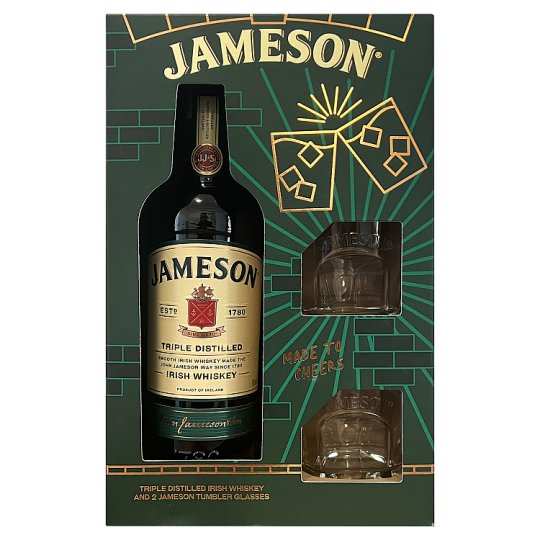 Jameson Irish Whiskey 70cl & 2 glasses