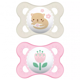 Mam Sucette Original Animaux - 2-6 mois - Silicone + boite stérilisation