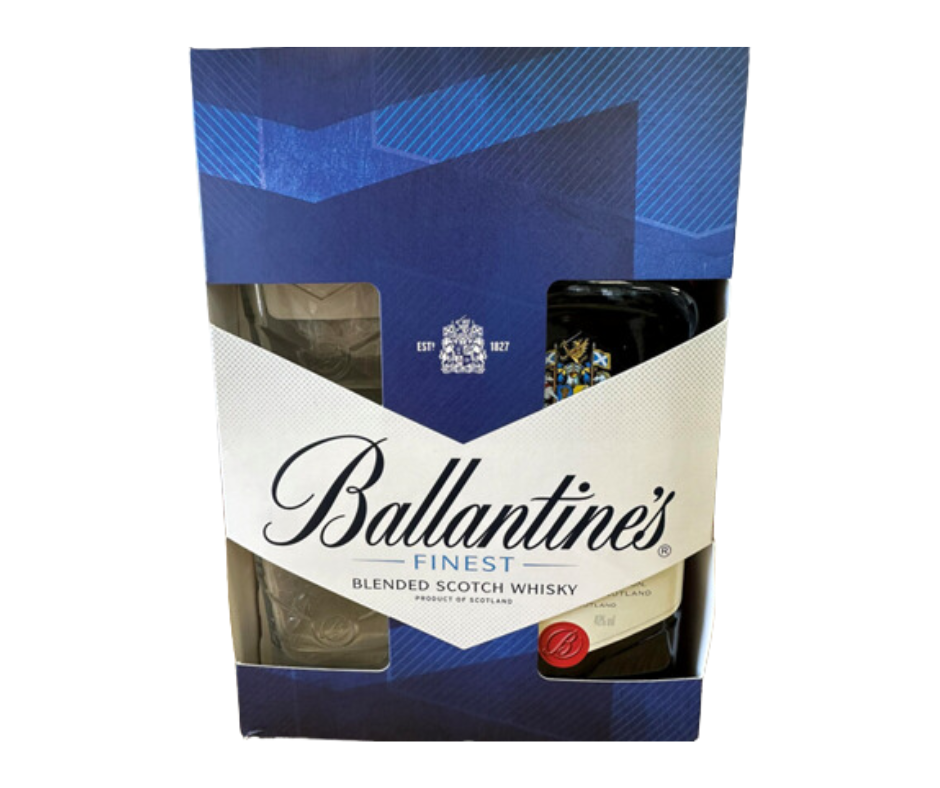 Ballantine's Finest 100cl + 2 glasses