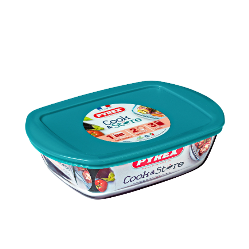 Pyrex Cook and Store - Rectangle Dish With Plastic Lid 1.1L (23X15X6)