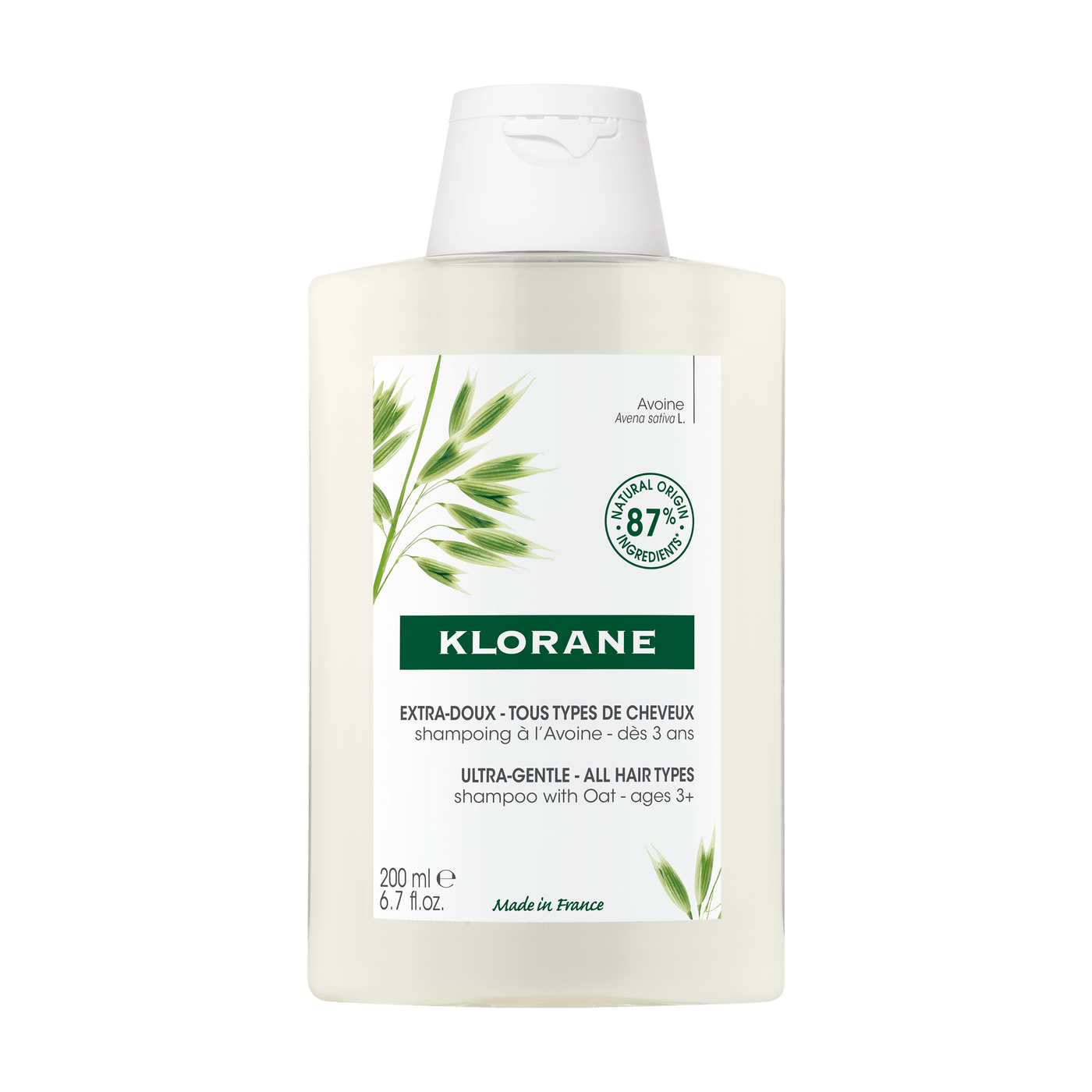 Klorane Shampooing Usage Frequent Lait D'Avoine - 200Ml