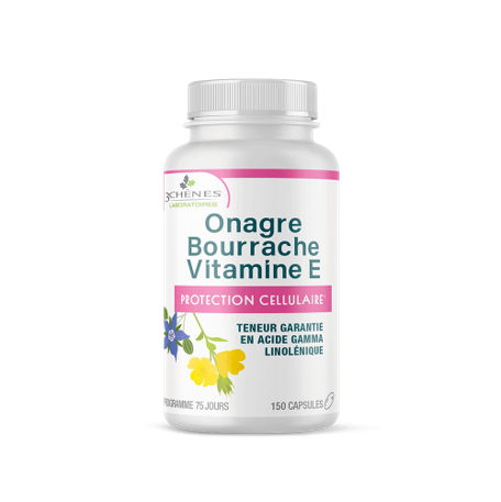 3 Chenes Bourrache/ Onagre Vitamin 150 Caps