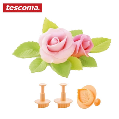 Tescoma Cookie Cutter With Piston - Rose Leaf