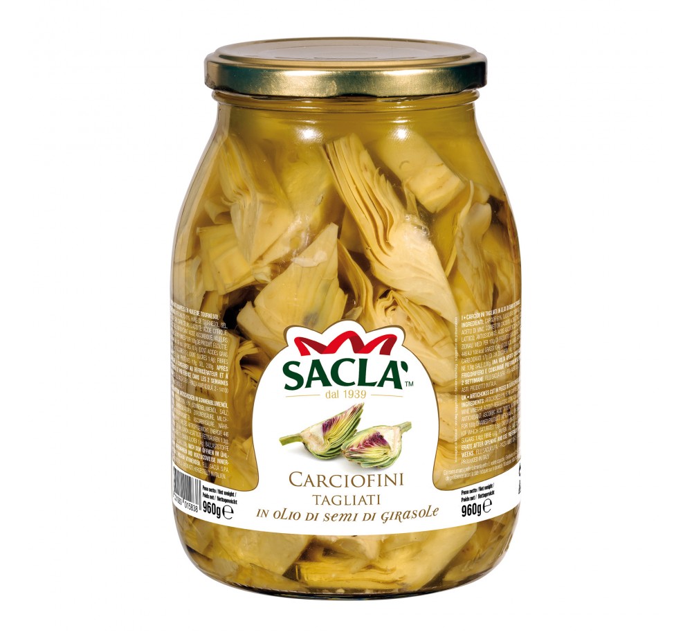 Sacla  Artichoke in seed oil 960g