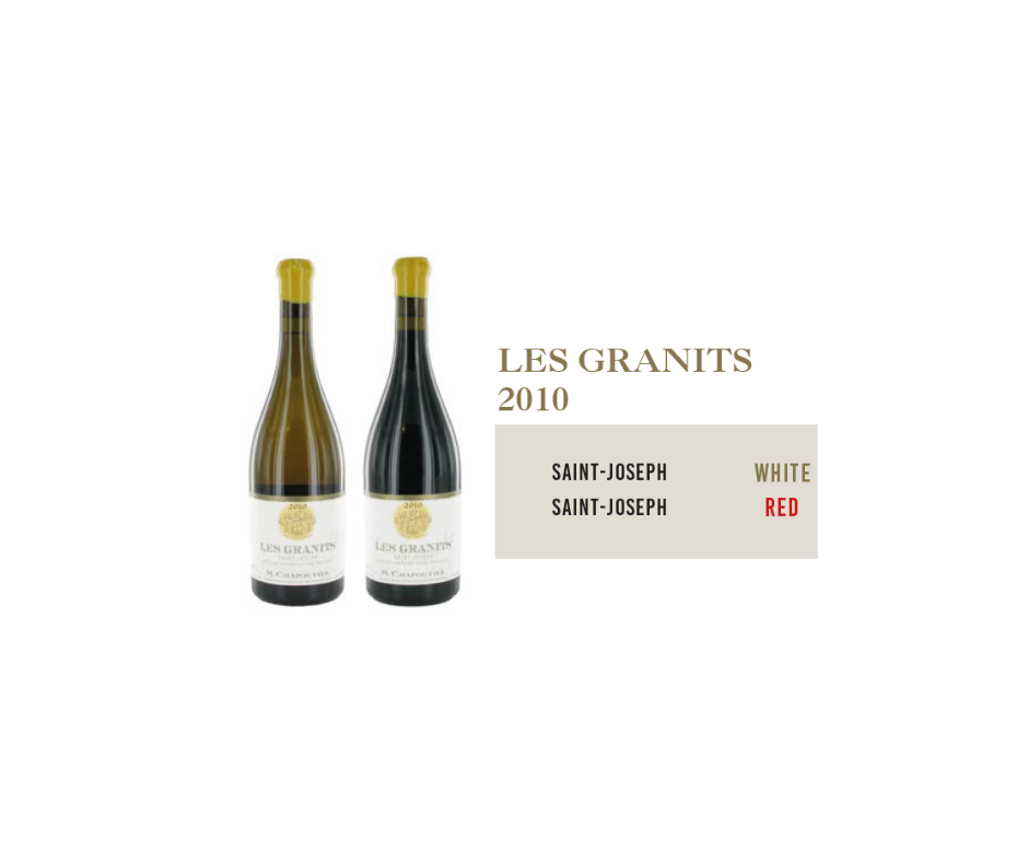 M. Chapoutier Coffret 2 Bouteilles Saint Joseph Les Granits Blanc Et Rouge 2010