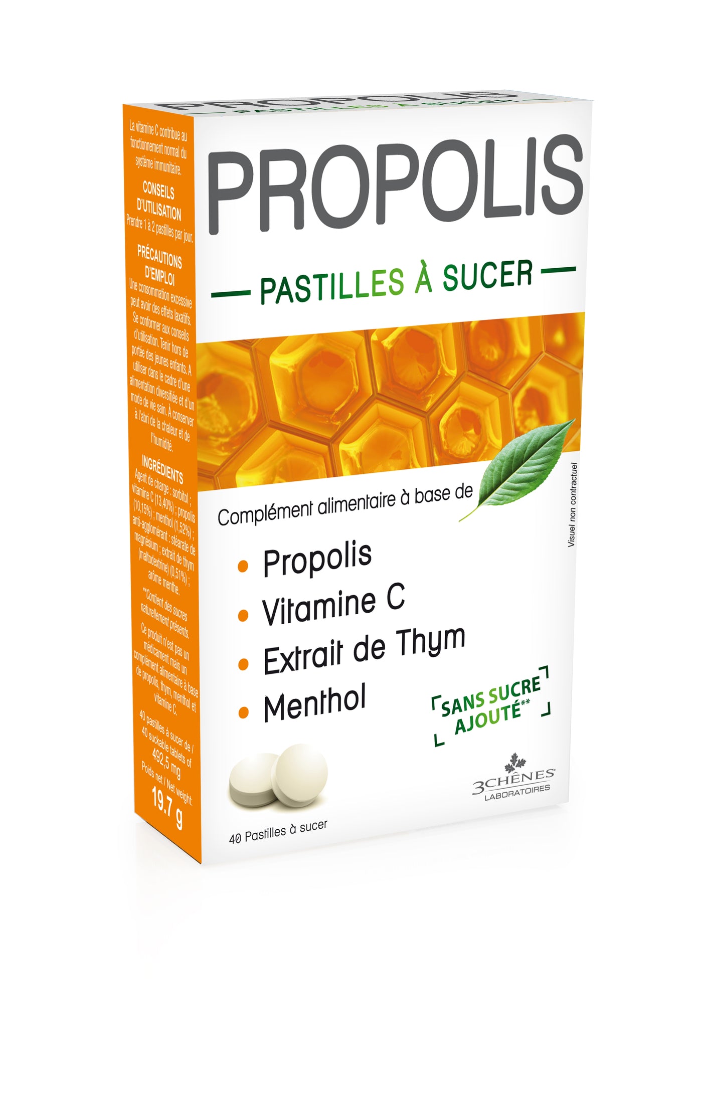 3 Chenes Propolis Pastilles 19.7g  X 40