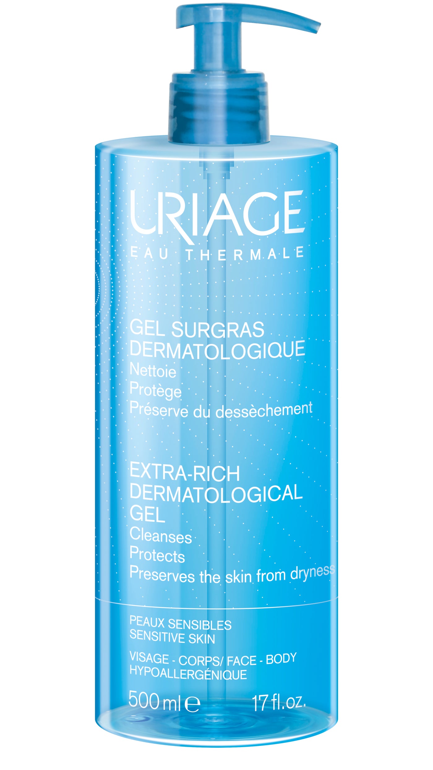 Uriage - Gel Surgras Liquide Dermato - Flacon 500 Ml