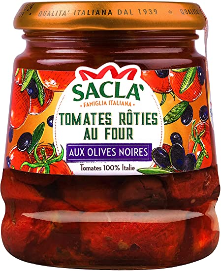 Sacla Tomates Roties au Four et Olives 285g