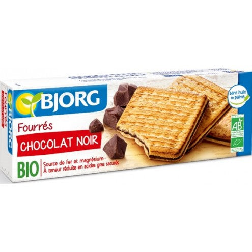 Bjorg Biscuit Fourre Chocolat Noir Bio 150g (Best Before: 10.09.2023)