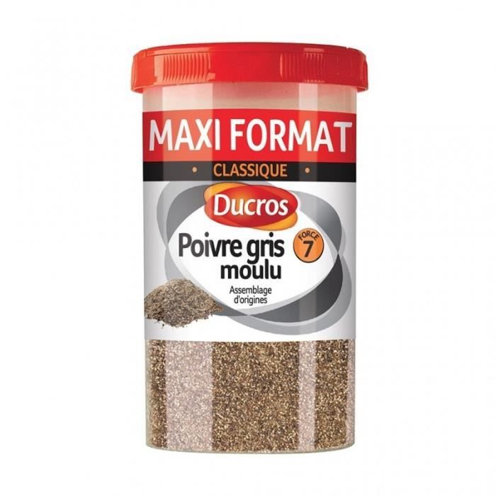 Ducros Boite Ménagère Poivre Gris Moulu N7 90g