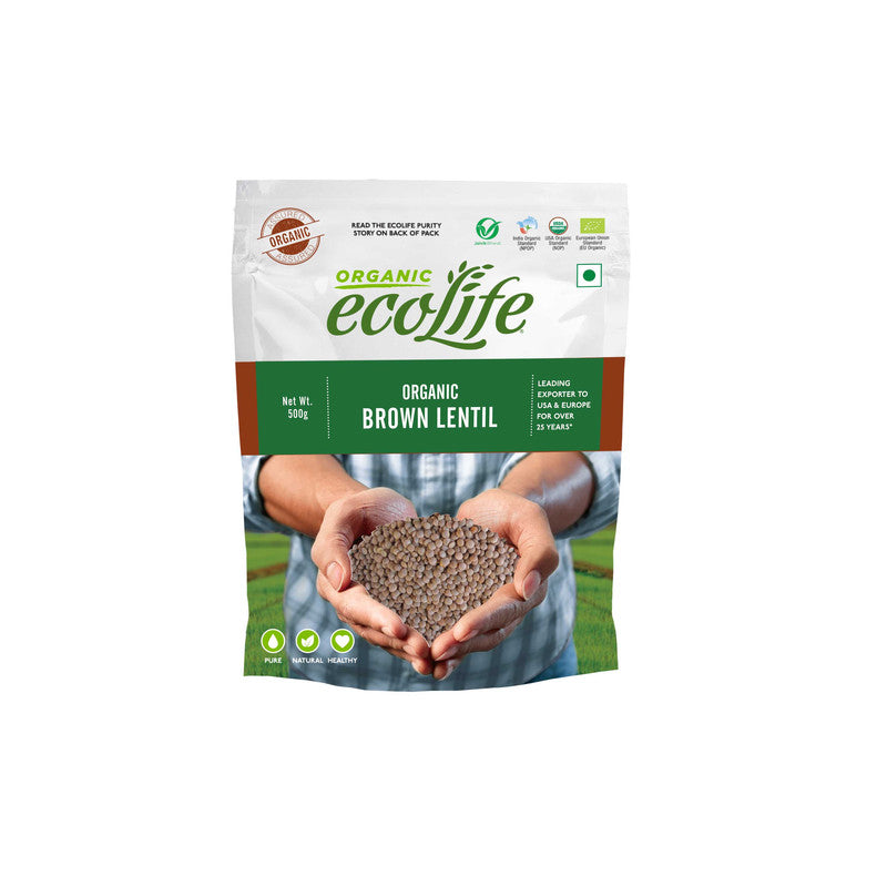 Ecolife Organic Brown Lentil Whole 500g