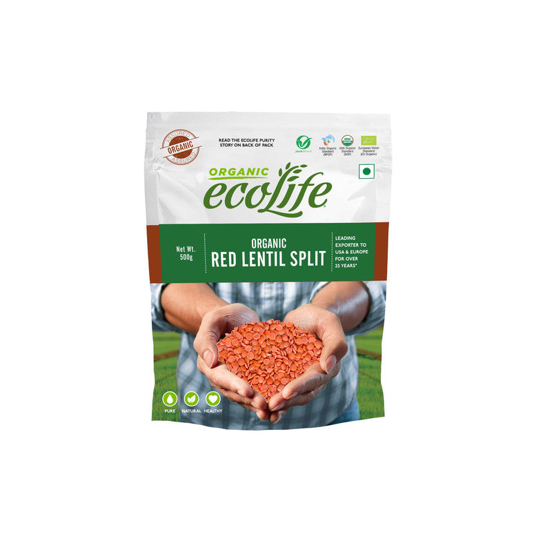 Ecolife Organic Red Lentil Split 500g