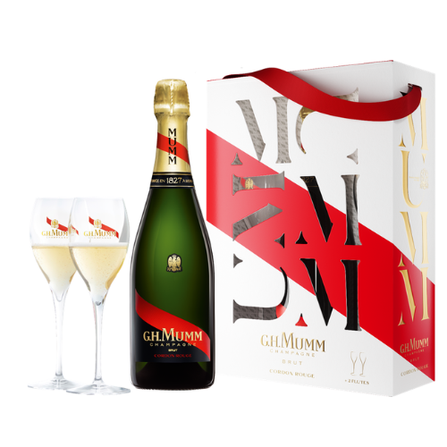 Mumm Cordon Rouge 75cl + 2 Flûtes