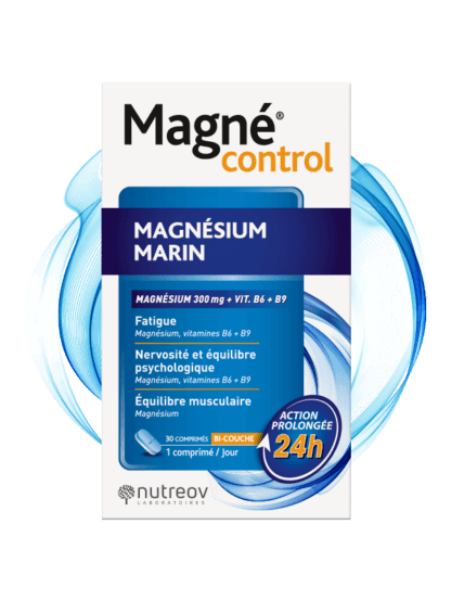 Physcience - Magne Control -Mg 300 Mg + B6 + B9 Action 24H- 30 Comprimés 30 Jours