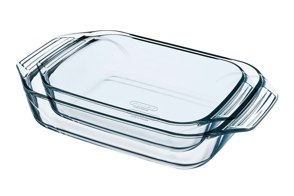 Pyrex Optimum 2-piece set - Rectangular Roaster (35x23cm + 39x25cm) (2.7L & 4L)