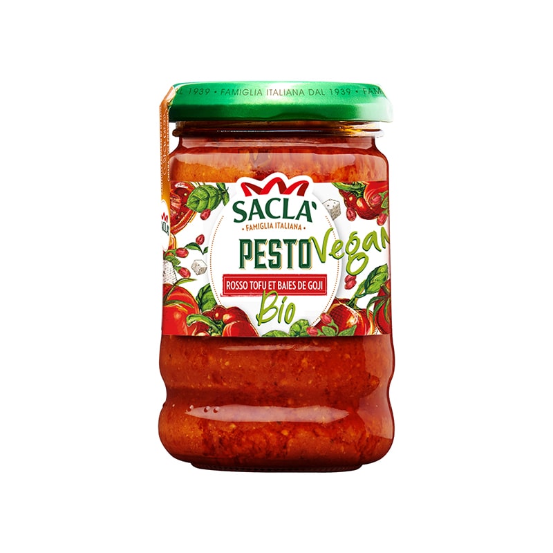 Sacla Pesto Rosso Aux Baies De Goji Bio 190g