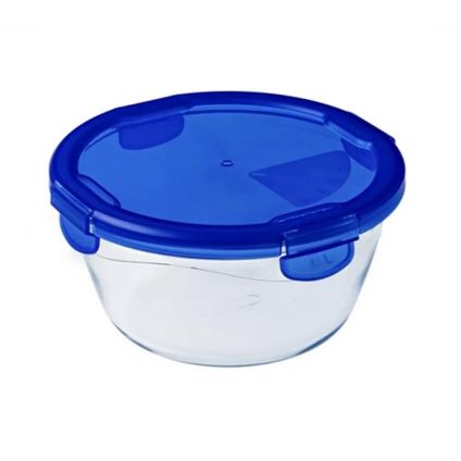 Pyrex Cook and Go Medium Round Dish 19cm with Plastic lid 1.6L