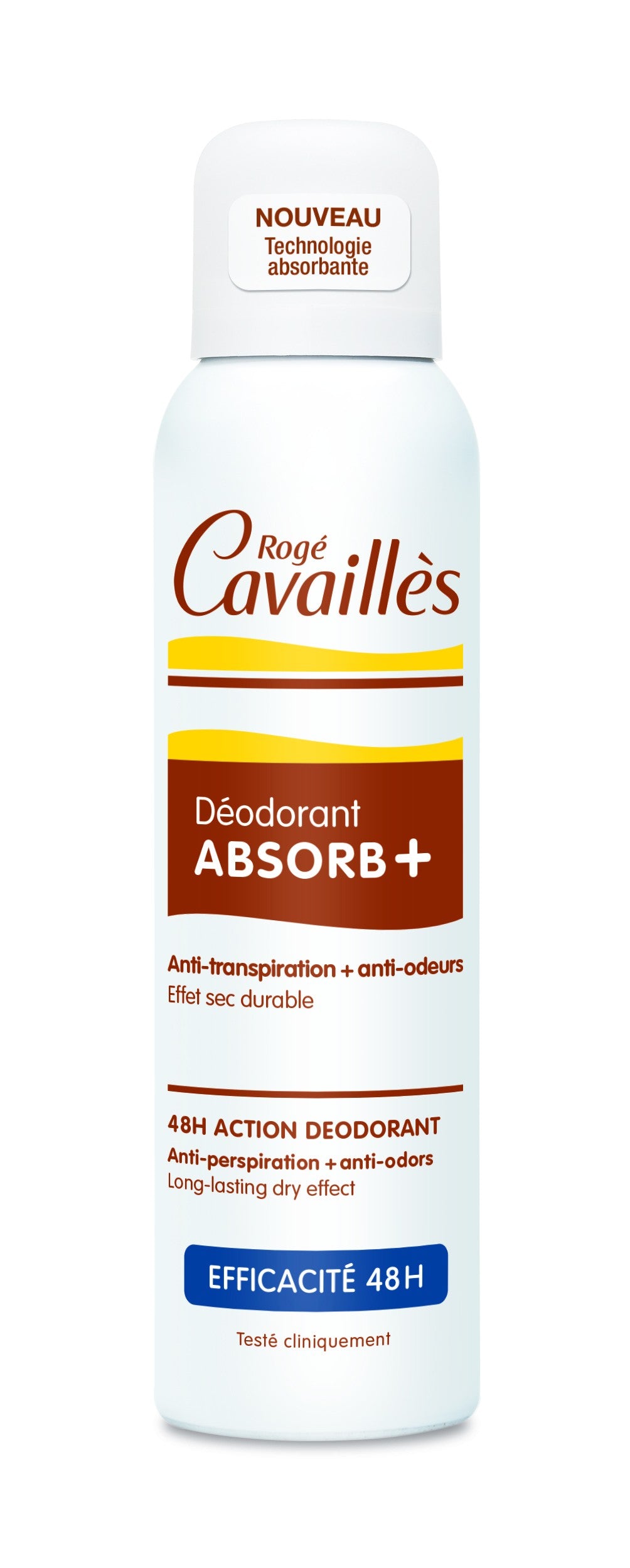 Rogé Cavaillès - Déodorant Absorb+ Spray Efficacité 48H - 150Ml