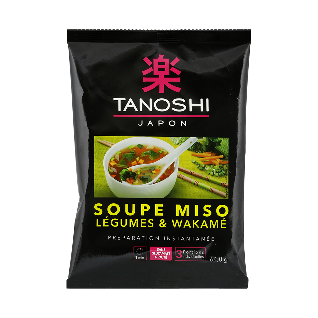 Tanoshi Soupe Miso Légumes 61g