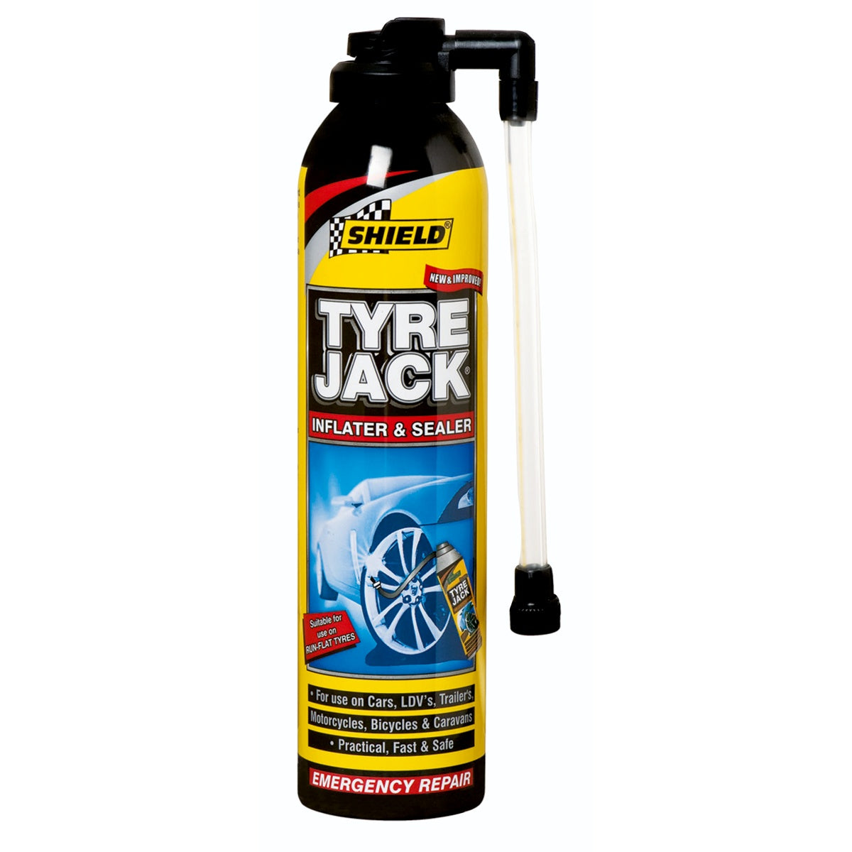 Shield Tyre Jack Emergency Tyre Inflator 340ml