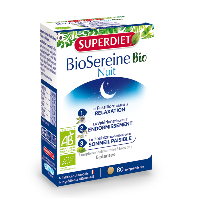 Superdiet Biosereine Bio - Nuit 80 Comprimes