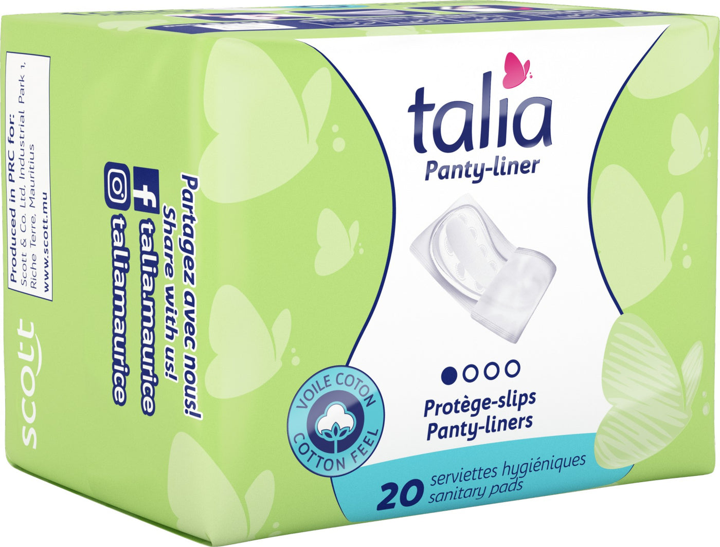 Talia Ultra Thin - Panty Liners Polyester 20-pieces