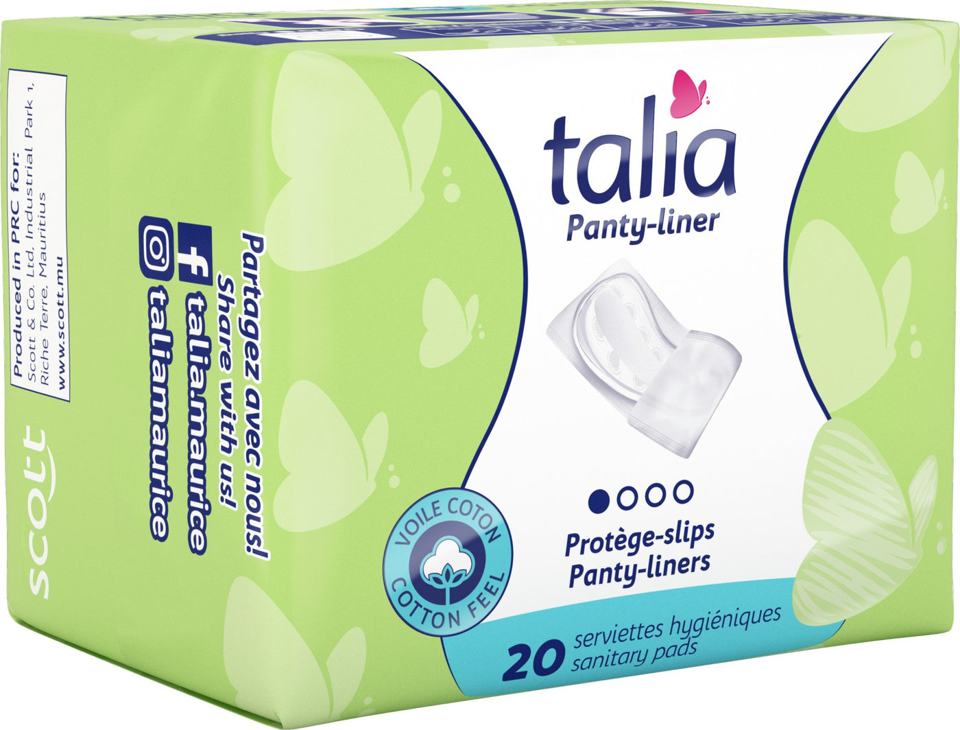Talia Ultra Thin - Panty Liners Poly 20 (SM14-01)
