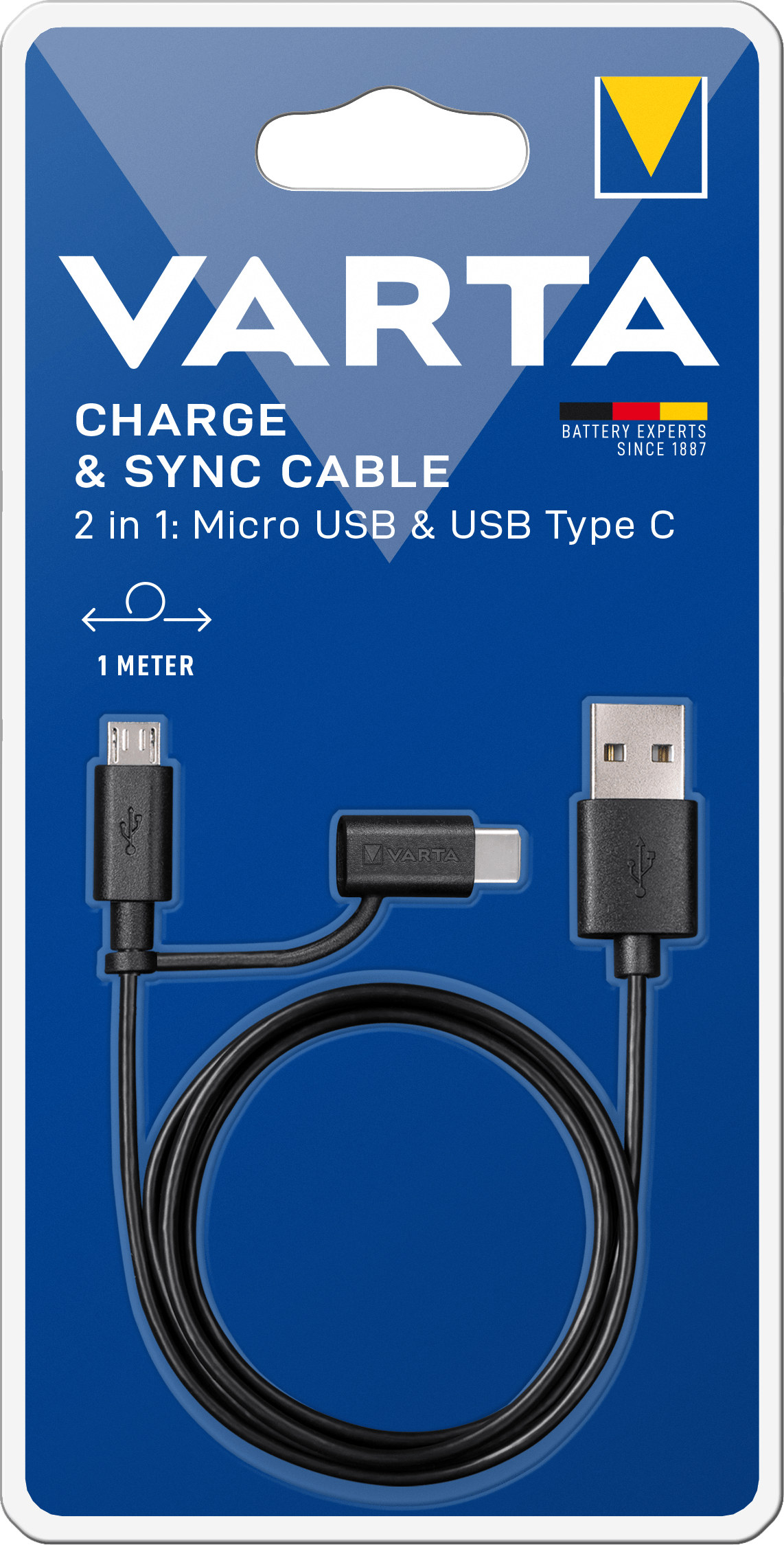 Varta 2 in 1 USB cable M and C