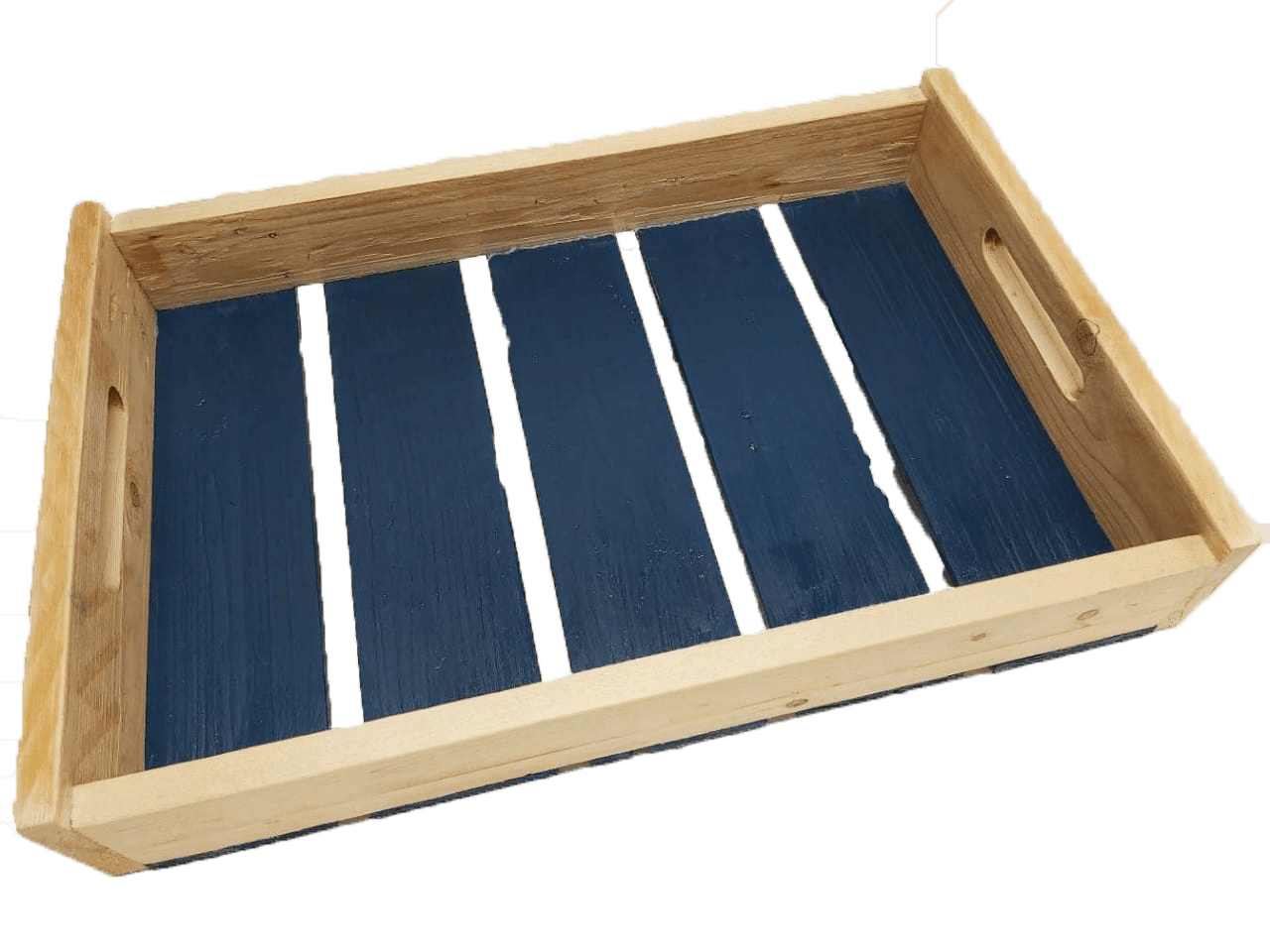 Recycled Wood Tray - Yatch Blue
