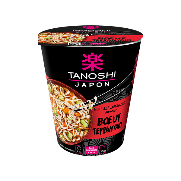 Tanoshi Cup Nouilles instantanée Boeuf Teppanyaki 65g