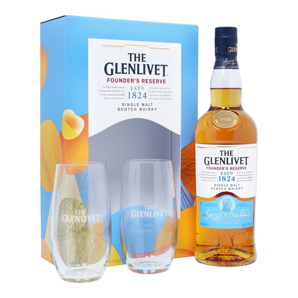 The Glenlivet Founder's Reserve 70cl + 2 Glasses