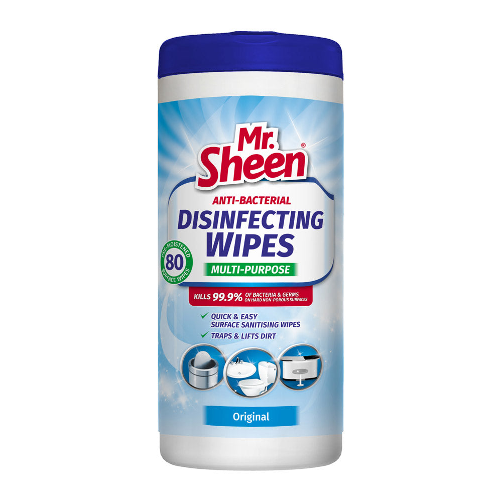 Mr Sheen - Anti Bacterial Disinfectant Wipes 80 pcs