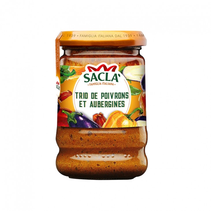 Sacla Trio Poivron & Aubergine 190g