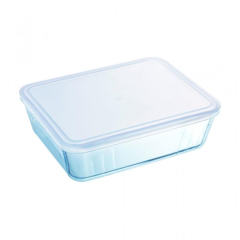 Pyrex Cook and Freeze Rectangle Dish With Plastic Lid 4.0L (27X23cm)