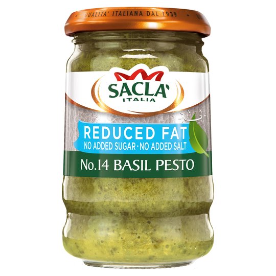 Sacla Reduced Fat Basil Pesto 190g